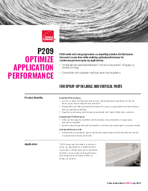 P209 Product Data Sheet