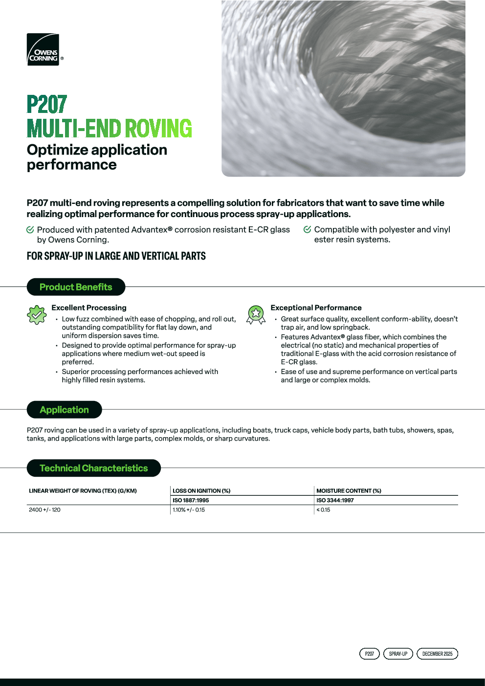 P207 MER Product Data Sheet