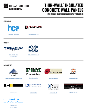 ThinWall Precaster List