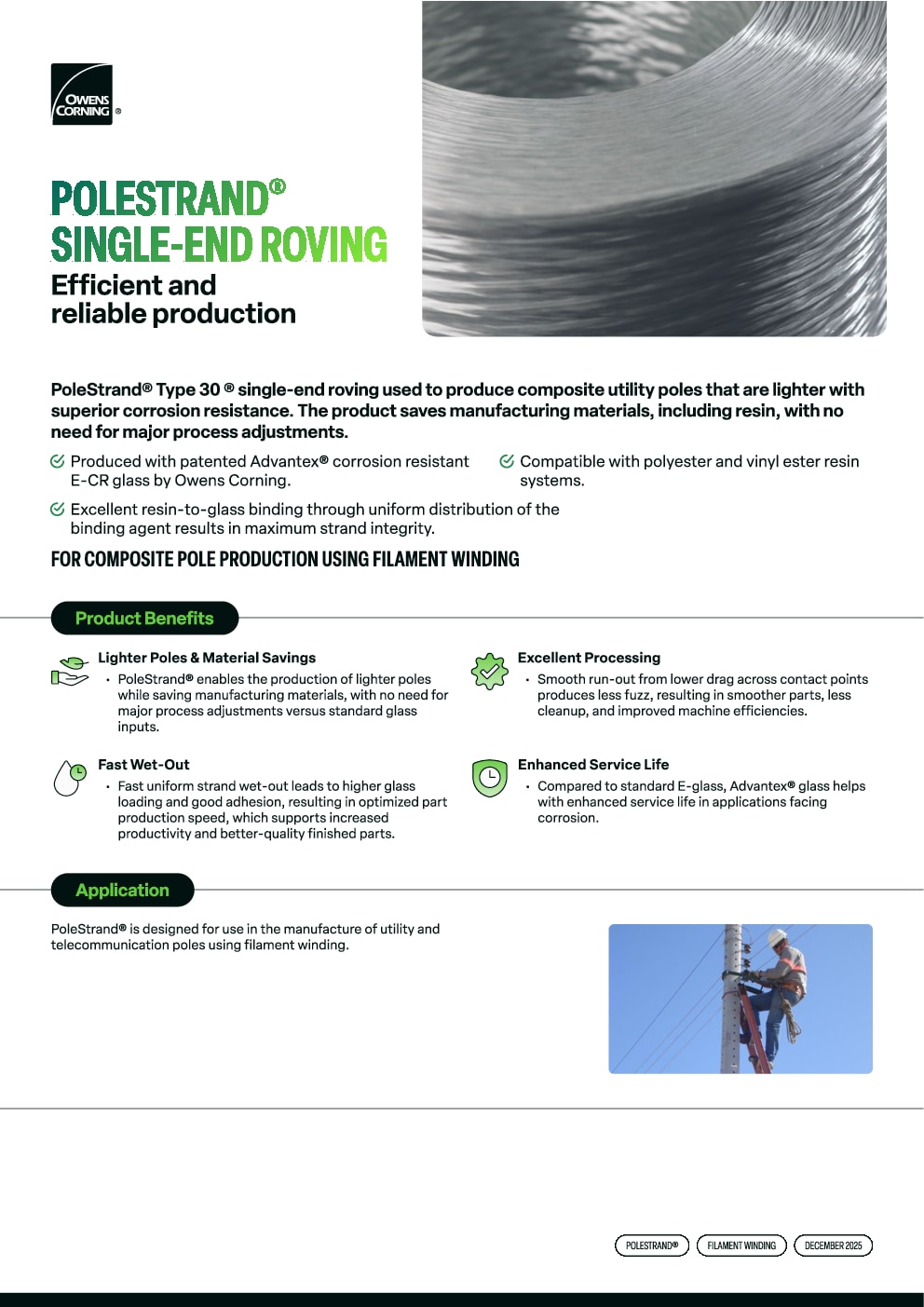 PoleStrand Product Data Sheet