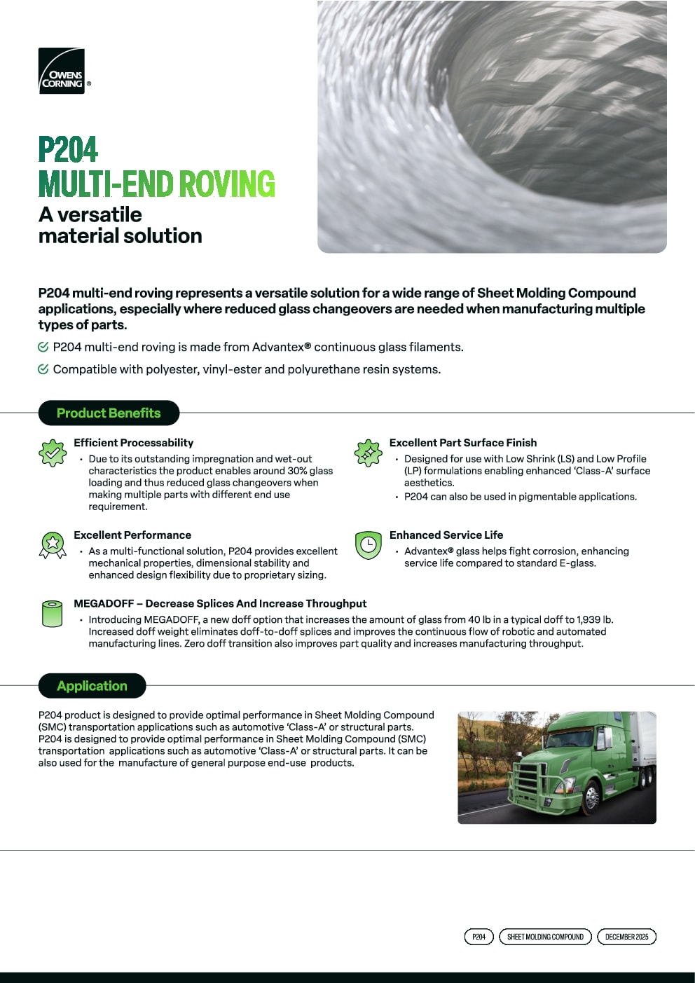 P204 – Multi-End Roving for SMC