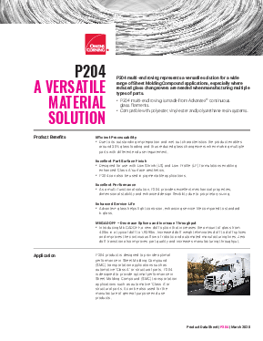 P204 – Multi-End Roving for SMC