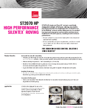 ST2070 HP Product Data Sheet