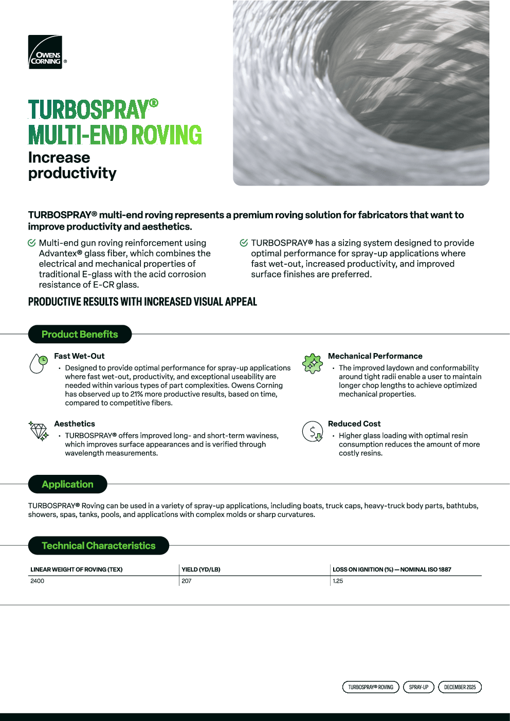 TurboSpray™ Roving Product Data Sheet - Europe