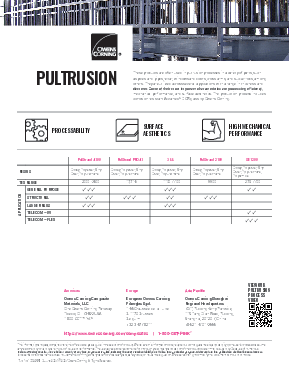 T30 Product Selection Guide - Pultrusion