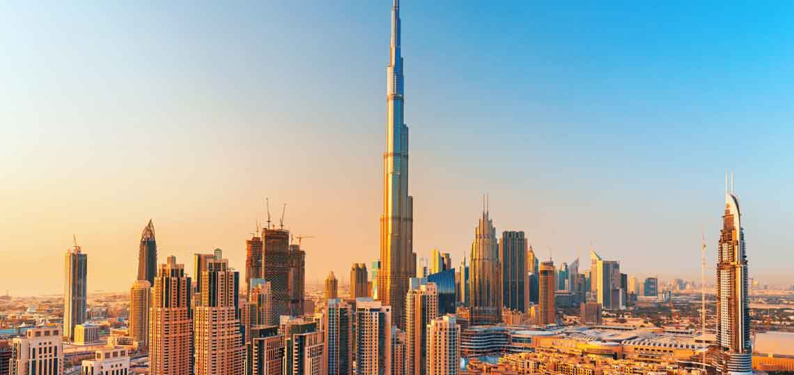 skyline of the city of Dubai