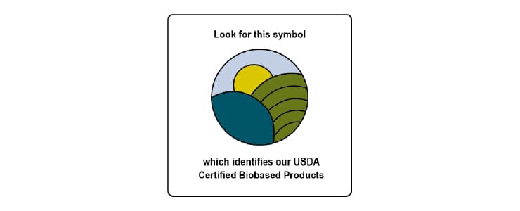 USDA Certified Biobased products symbol.