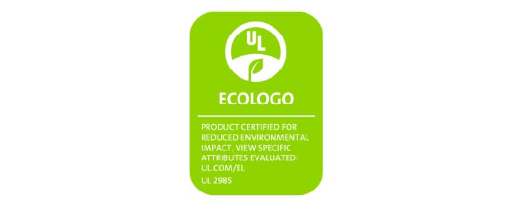 EcoLogo icon by UL Greenguard.