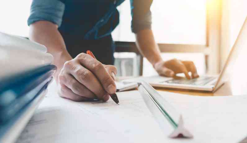 Professional preparing an engineering judgement