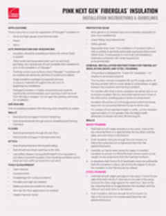 Owens Corning® Document PDF Insulation Installation Instructions