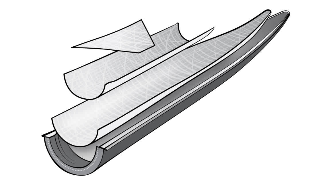 Illustration of the elements of a wind blade.
