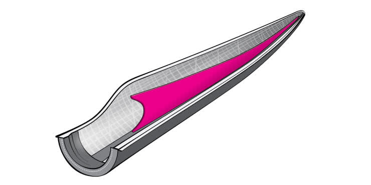 Illustration of a wind blade shear web.