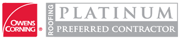 Owens Corning Roofing Platinum Preferred Contractor badge