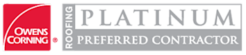 Owens Corning Roofing Platinum Preferred Contractor badge