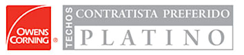 Insignia de Contratista Preferencial Platinum de Owens Corning Roofing