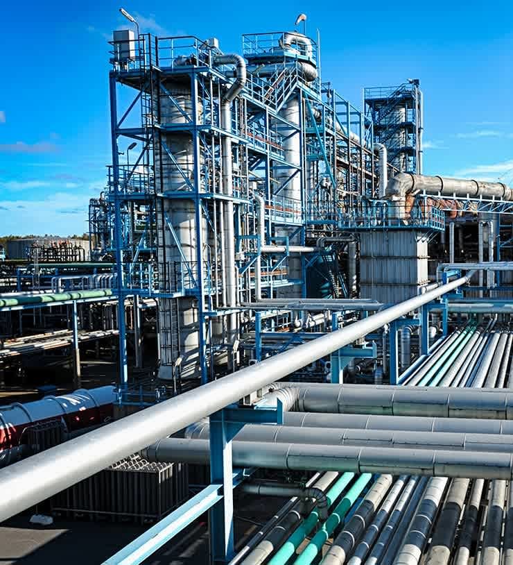 Several types of piping flows in and out of a system