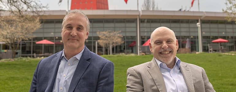 Owens Corning CEO Brian Chambers and Chief Sustainability Officer Dave Rabuano