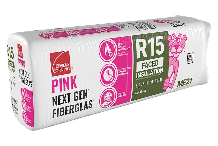 Rouleau d'isolant rose en fibre de verre EcoTouch de Owens Corning, écran  acoustique, nu, 52,5 pi2, pour plafond 657368