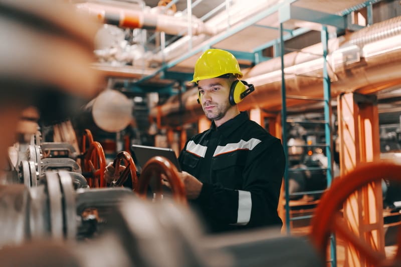 person working in an industrial setting