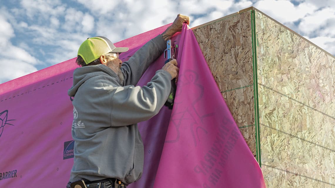 PINKWRAP® Premium installation by a contractor