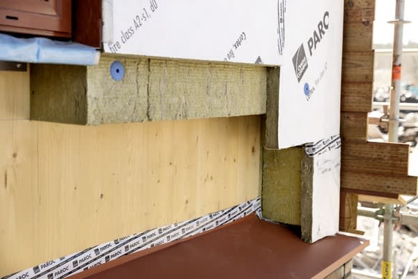 Ventileret CLT-facadeløsning med PAROC Cortex-isolering