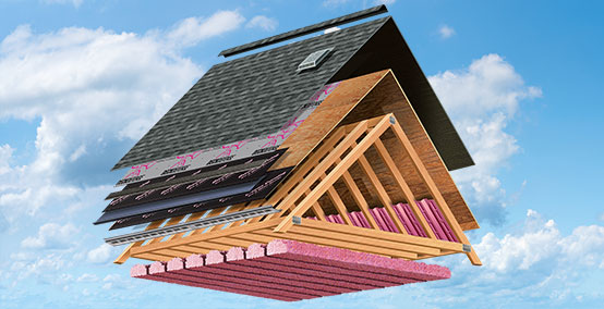 Photo of the layers of the Total Protection Roofing System®