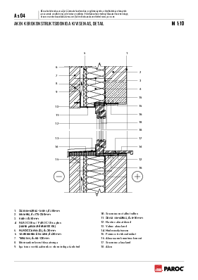 AS-04 Aken kergkonstruktsiooniga kiviseinas, detail