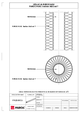 Izolacja rurociągu - Paroc Hvac Section Alucoat T