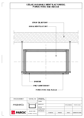 Izolacja kanału wentylacyjnego - Paroc Hvac Slab Alucoat