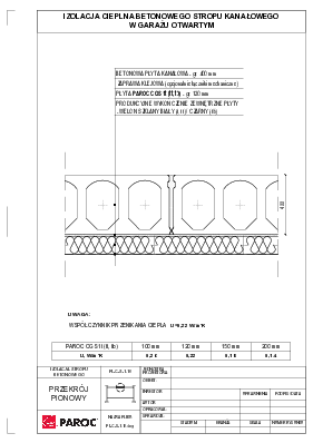Izolacja cieplna betonowego stropu kanałowego w garażu otwartym