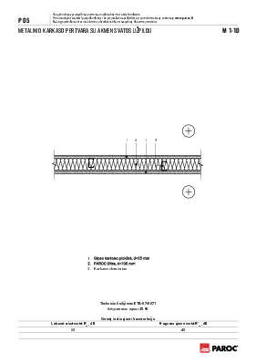P 05 Metalinio karkaso pertvara su akmens vatos užpildu