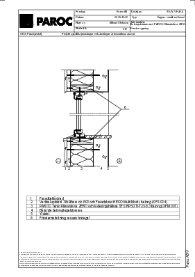 Ventilerade ytterväggar, betongstomme med PAROC ZEROfix, fönster. (SE-W-VF-40-4)