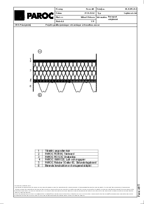 Låglutande tak, Korrugerat stålplåtstak, skivlösning (SE-R-FR-30-2)