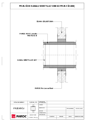 Przejście kanału wentylacyjnego przez ścianę