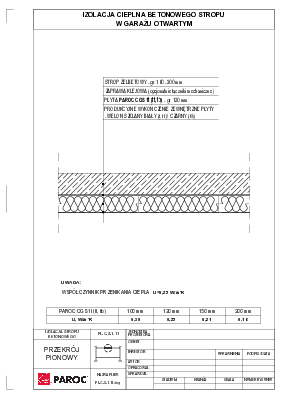 Izolacja cieplna betonowego stropu w garażu otwartym