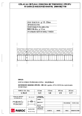 Izolacja cieplna i ogniowa betonowego stropu w garażu nieogrzewanym, zamkniętym