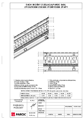 Dach skośny z izolacją PAROC Solid, z poszyciem z desek i pokryciem papy