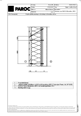 Ventilerade ytterväggar, träregelstomme med PAROC ZEROfix. (SE-W-VF-30-1)
