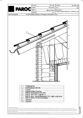 Vindsbjäklag, kallvind, anslutning vägg (SE-R-PR-10-4)
