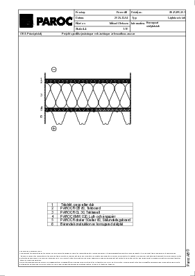 Låglutande tak, Korrugerat stålplåtstak, lamellösning (SE-R-FR-30-1)