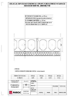 Izolacja cieplna betonowego stropu kanałowego w garażu nieogrzewanym, zamkniętym