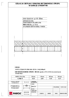 Izolacja cieplna i ogniowa betonowego stropu w garażu otwartym