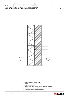 S 04 Mūro sienos šiltinimo tinkuojama sistema detalė
