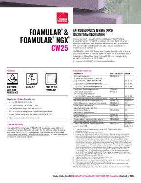 FOAMULAR & FOAMULAR NGX 150 Board Insulation